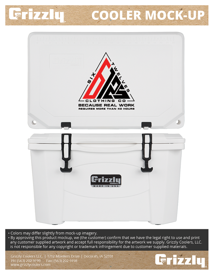 Custom Grizzly Cooler | Six Twelves Clothing Co.