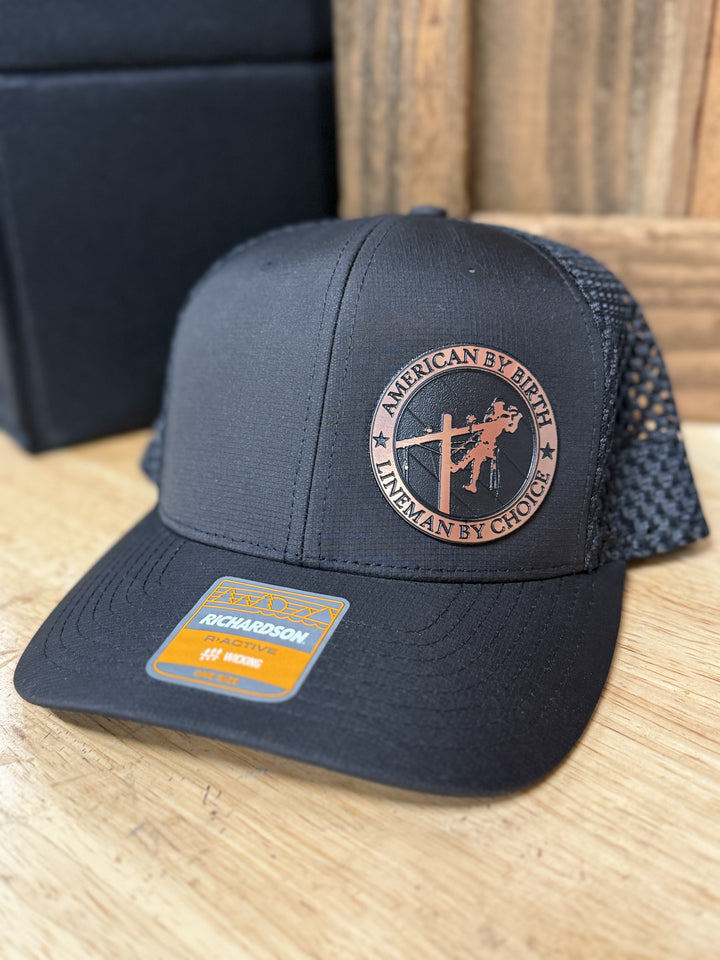 LINEMAN BY CHOICE COPPER PATCH HAT