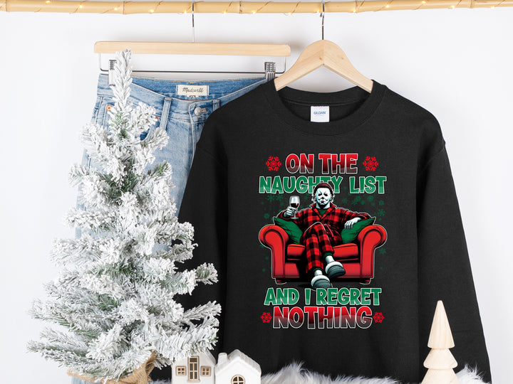 Naughty List and I Regret Nothing Graphic Tee and Crewneck