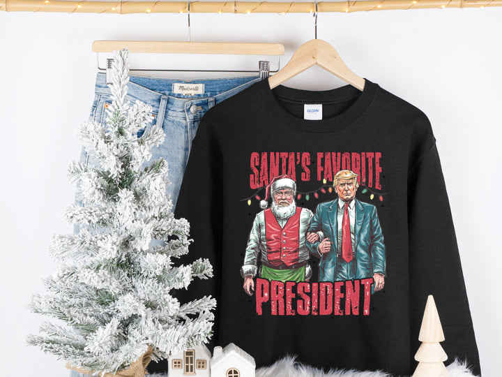 Santa's Favorite President Graphic Tee and Crewneck