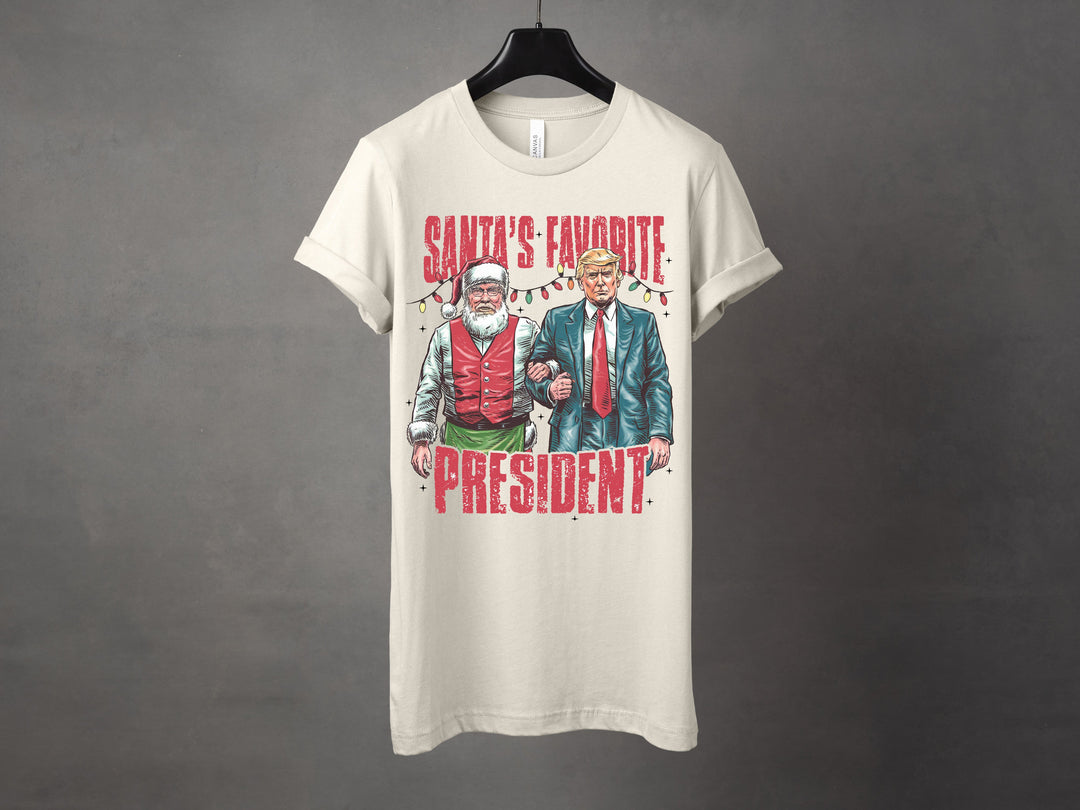 Santa's Favorite President Graphic Tee and Crewneck